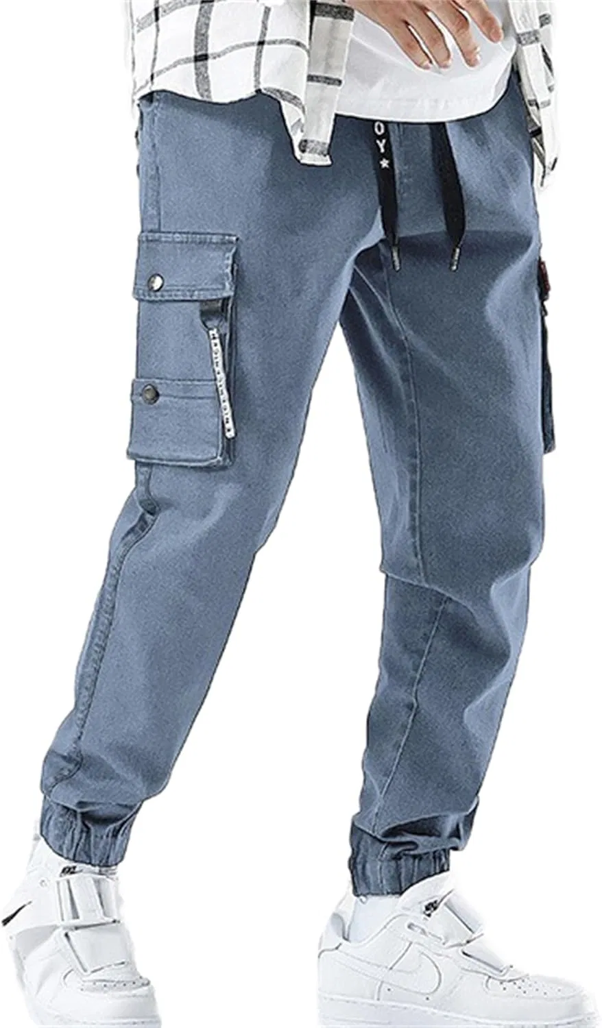 Джинсы свободные с эластичным поясом, Blue 2
