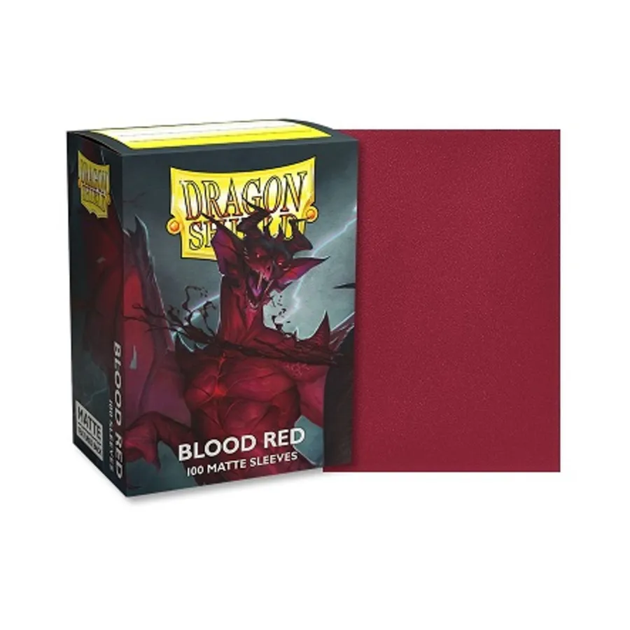 

Стандартные рукава — матовый кроваво-красный (10 упаковок по 100 шт.), Dragon Shield - Card Sleeves - Standard Matte