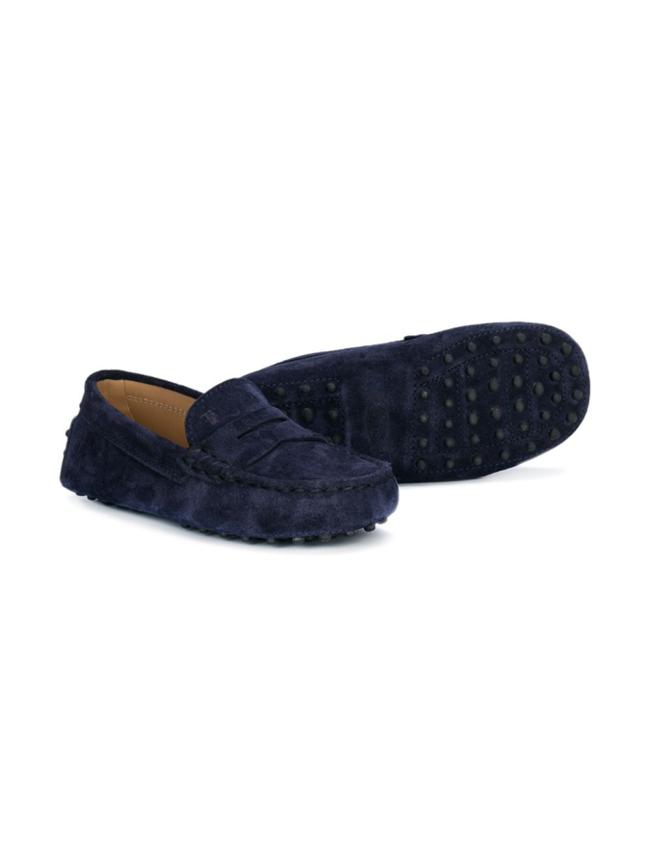 Tod's Kids мокасины с вырезными деталями, синий — фото 2
