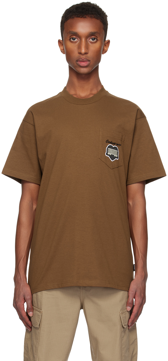 

Футболка с коричневым принтом Heart Train Pocket Carhartt Work In Progress
