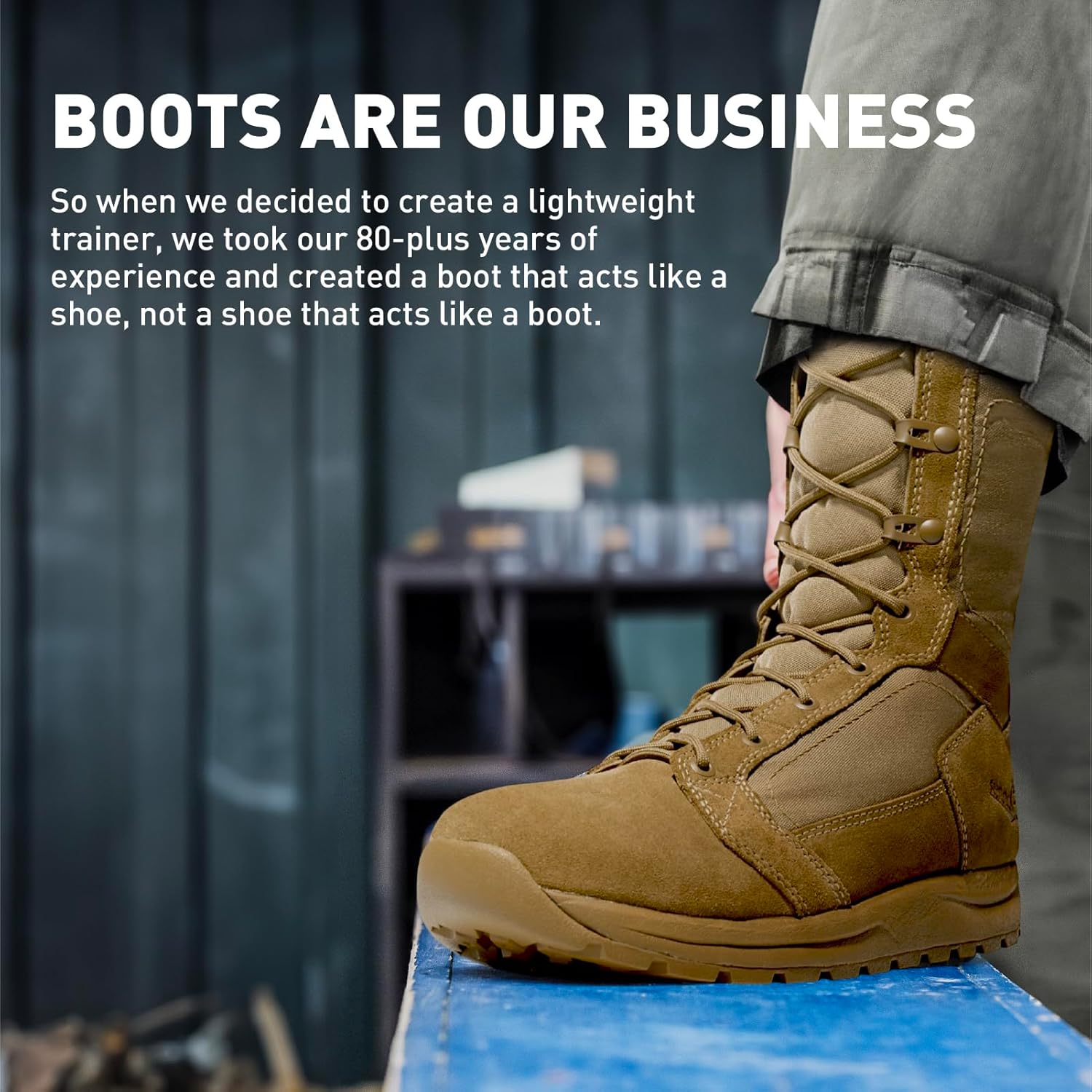 Тактические ботинки Danner Tachyon 8” для мужчин - ультралегкий быстросохнущий верх с износостойким носком, удобная стелька и подошва с противоскользящей защитой — фото 3