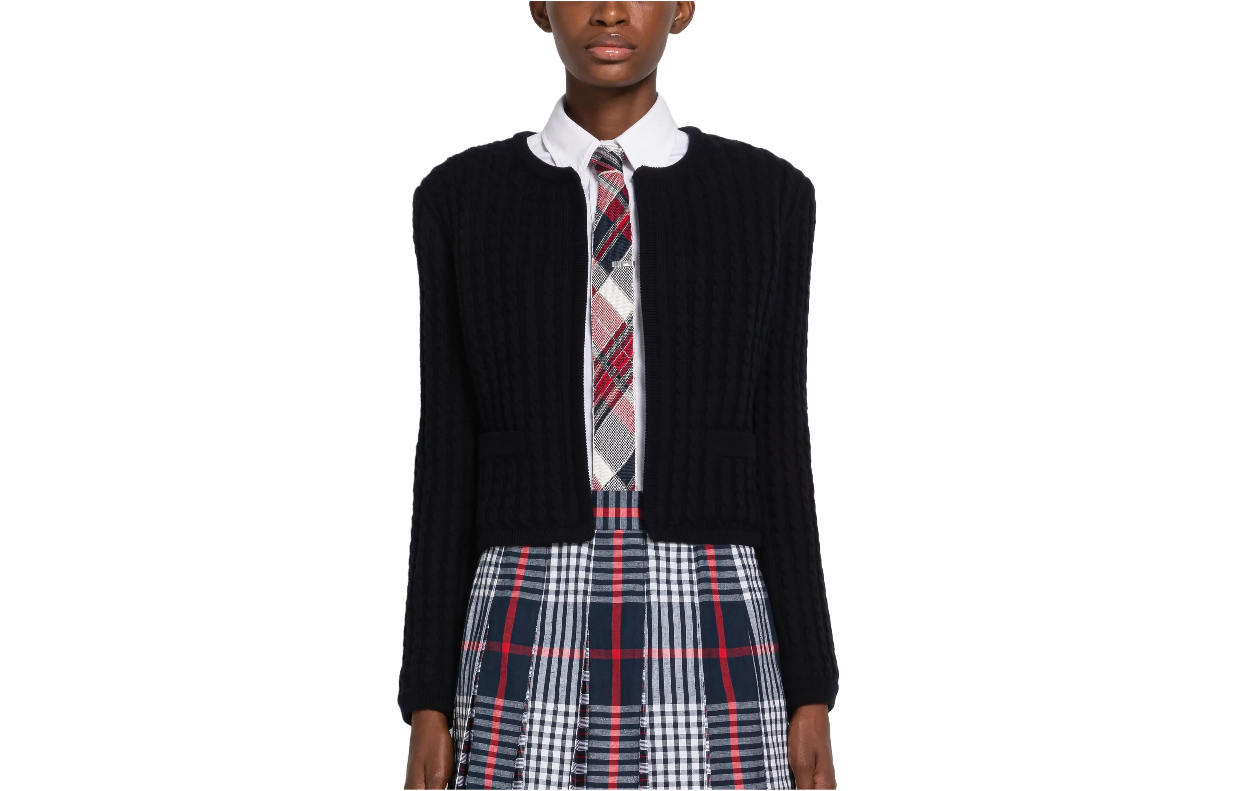 

Куртка женская черная THOM BROWNE, Черный, Куртка женская черная THOM BROWNE