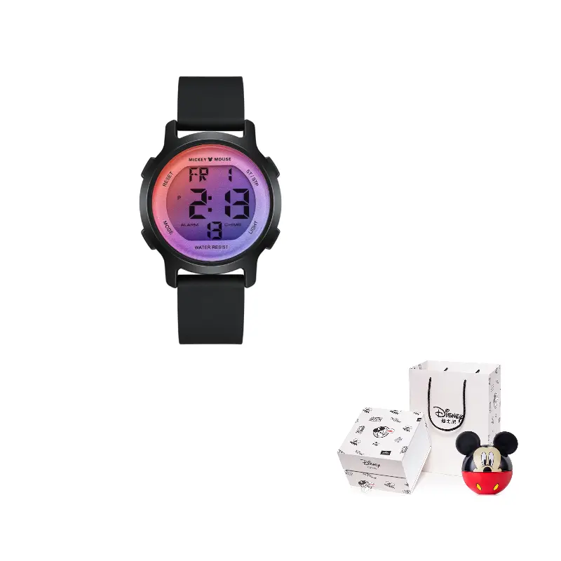 

Disney Часы Mickey Series Electronic Movement Silicone Strap Watch Unisex Purple Watch Dial