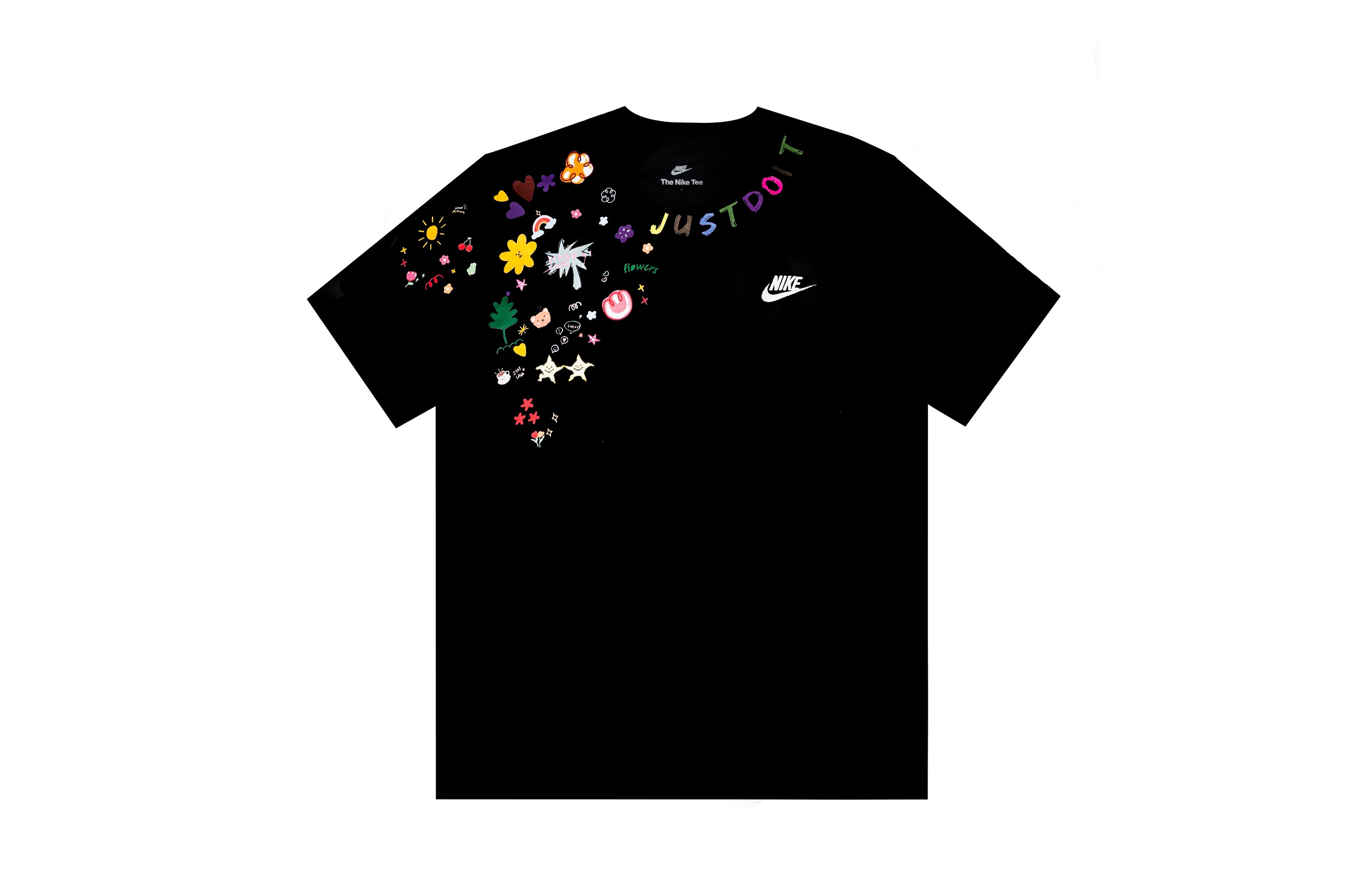 Nike Футболка Unisex Handmade Remake Sunshine Star Dream Print черная — фото 3