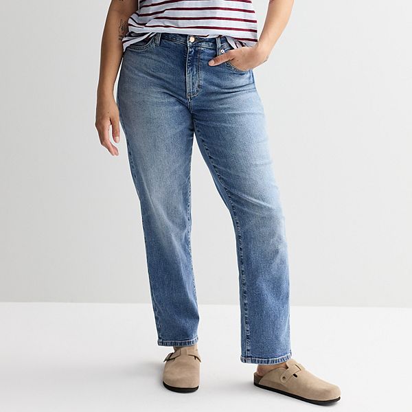 

Женские джинсы Curvy High-Rise Straight Leg Sonoma Goods For Life, Medium Wash