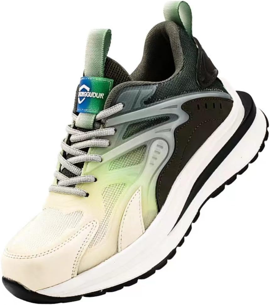 

Мужские ботинки с металлическим носком - противоударные и проколоустойчивые, удобные легкие защитные обувь Lokolucx, зеленый