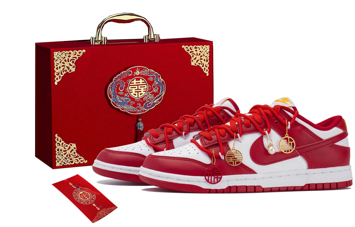 

Мужские кроссовки для скейтбординга Nike Dunk, White/Red