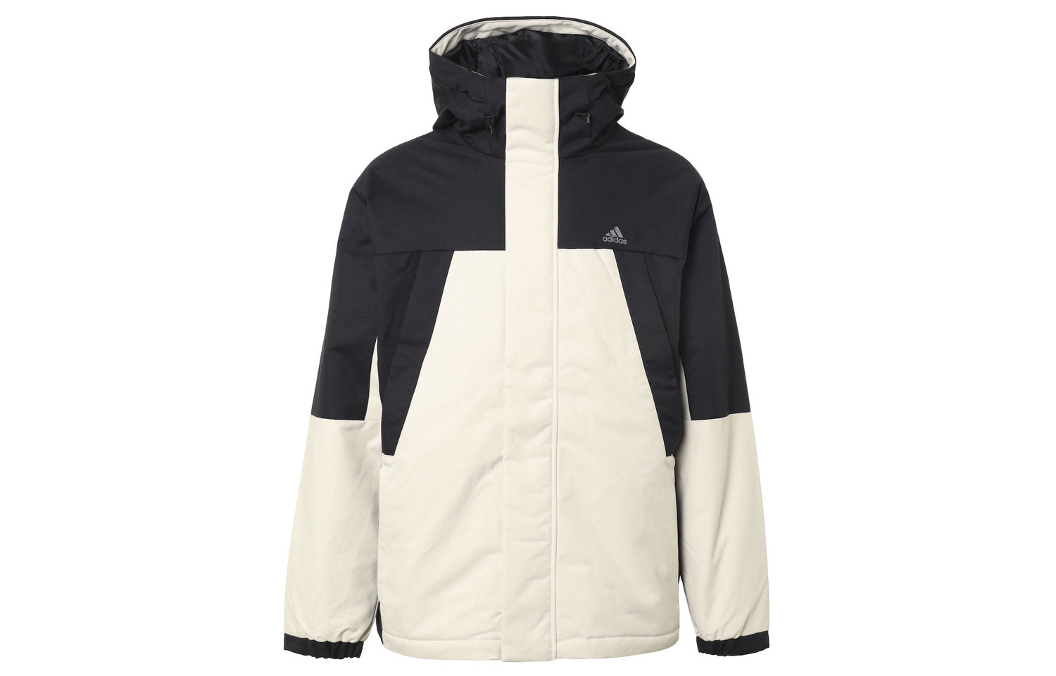 

Пуховик мужской черно-белый Adidas, Черный, Пуховик мужской черно-белый Adidas