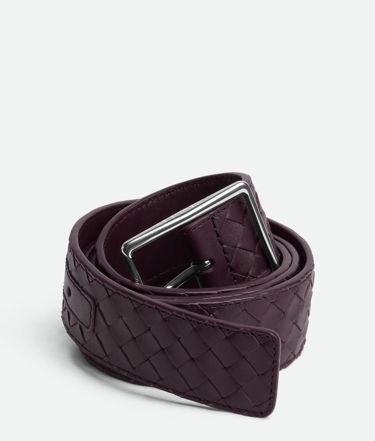 Intrecciato piccolo belt BOTTEGA VENETA, темный бароло — фото 3