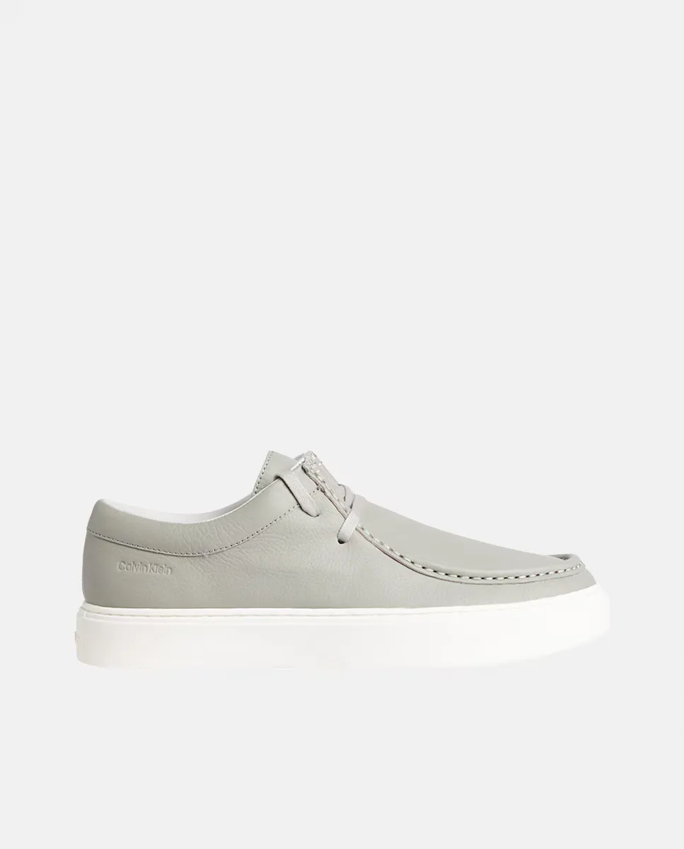 

Кожаные туфли Calvin Klein Wallabee, серый