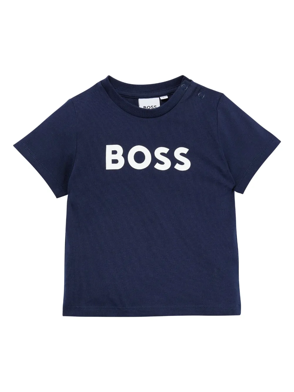 

Хлопковая футболка с логотипом Boss Kidswear, синий
