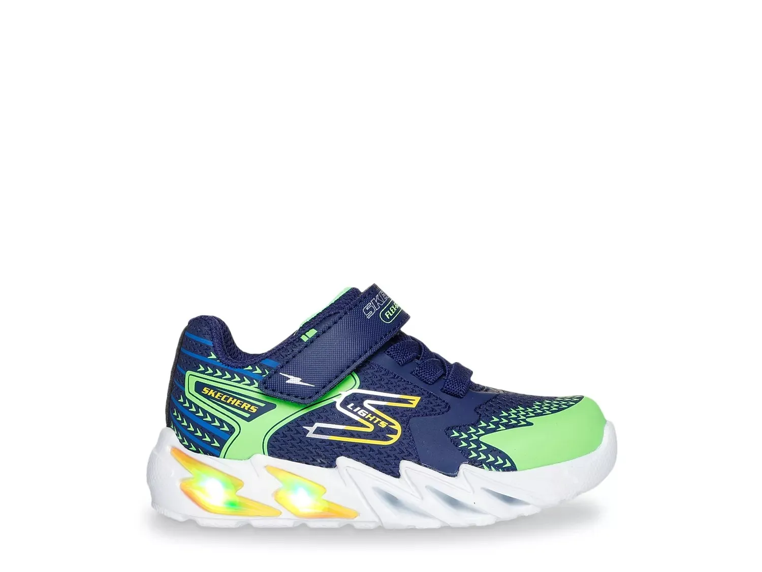 Кроссовки Skechers S Lights Flex Glow Bolt — детские, синие — фото 4