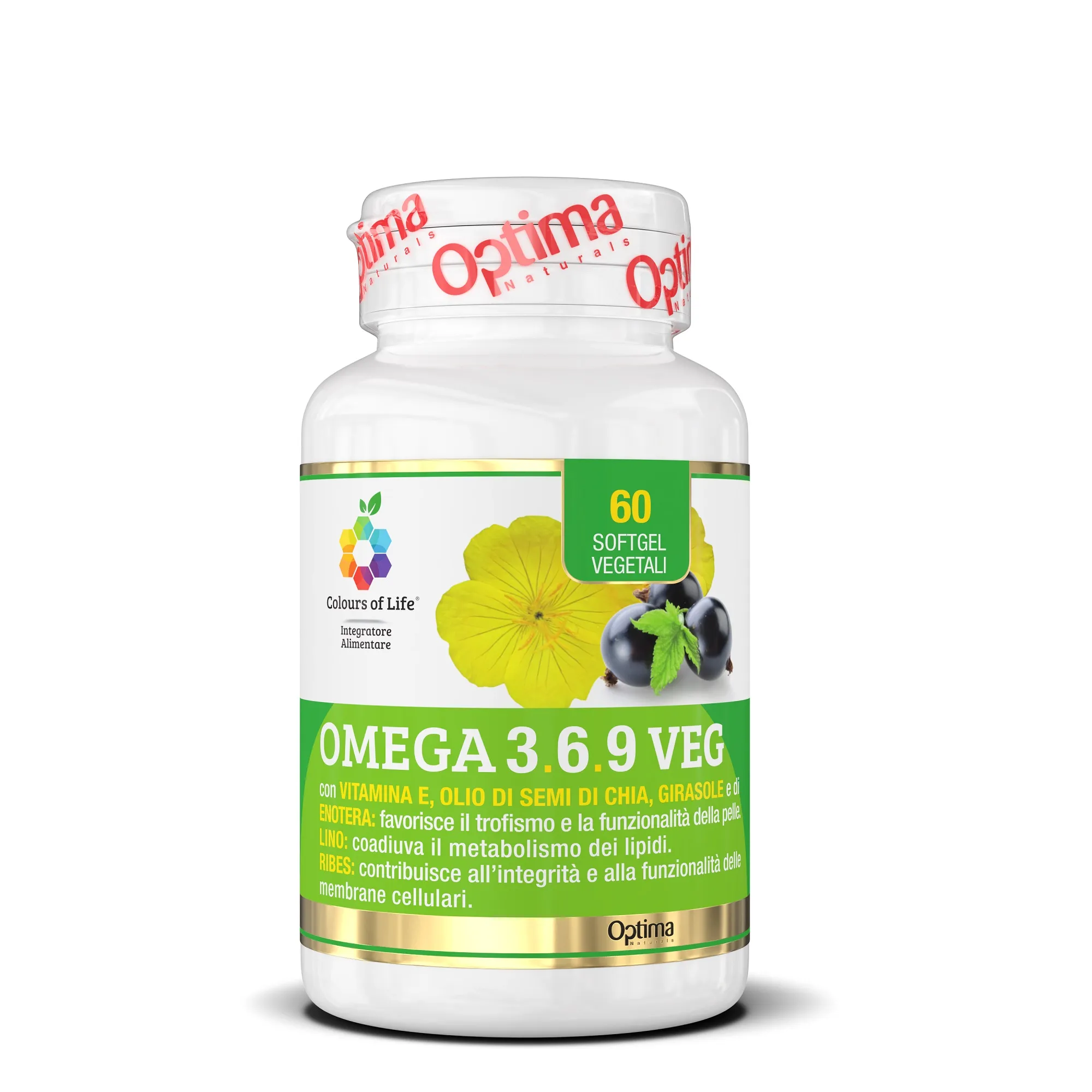 

Optima Colors of Life Omega 3.6.9 Растительная добавка, 60 мягких таблеток Сбалансированная формула, 100% растительная Colours Of Life