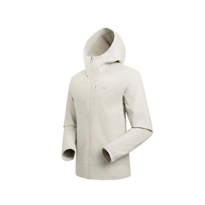

Under Armour Мужская ветровка для походов водонепроницаемая ветрозащитная дышащая, 0111 Coix Seeds White