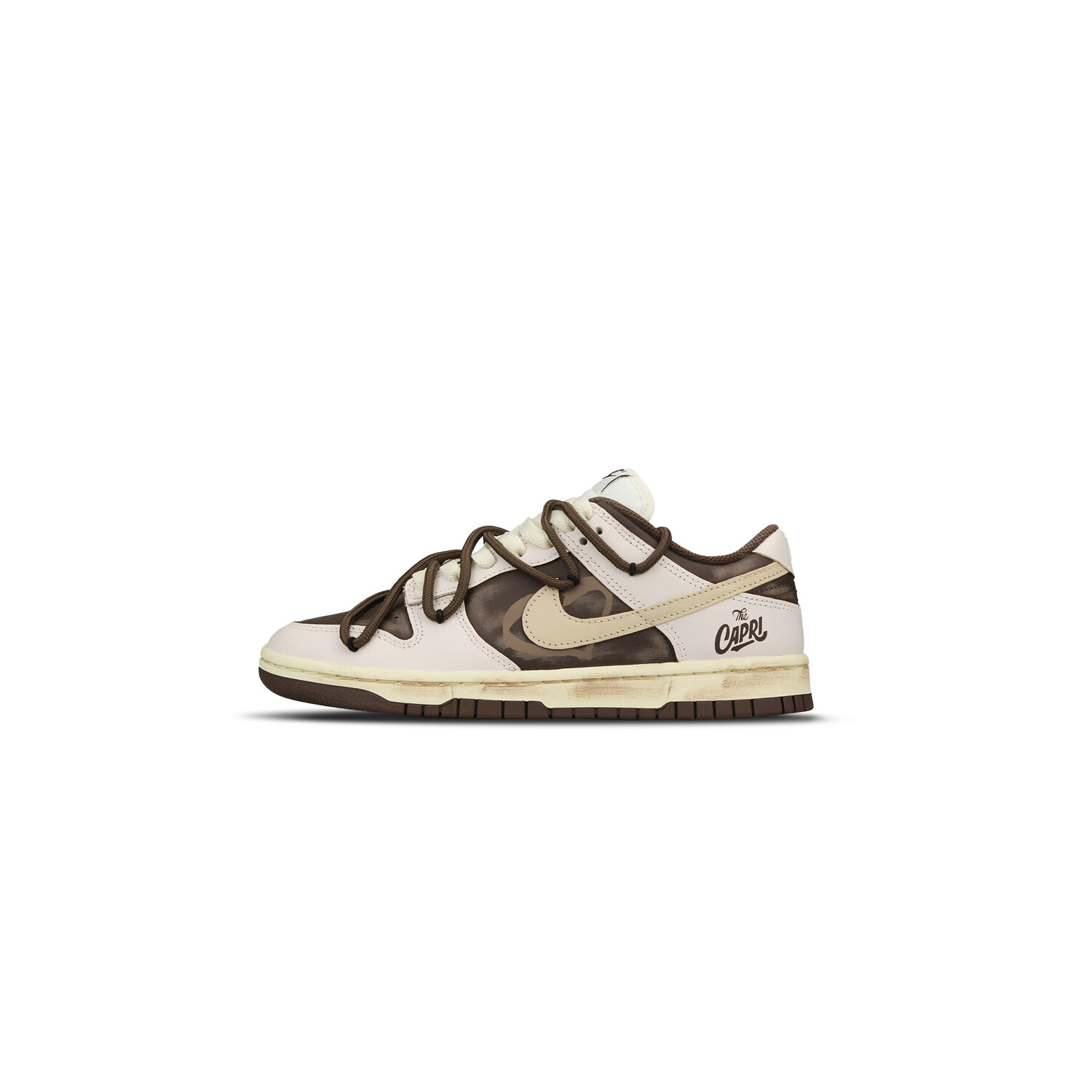 

Кроссовки Nike Dunk Skateboarding Shoes Women's Low-top Beige/Brown, коричневый