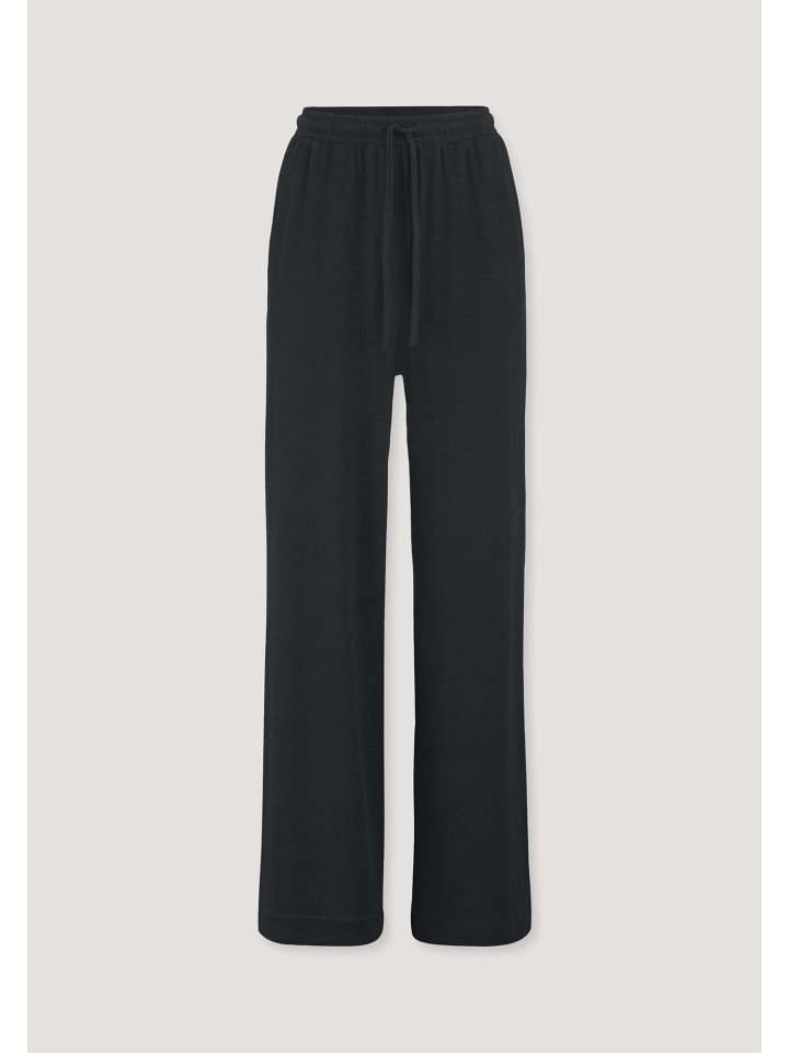 

Hessnatur Трикотажные брюки-джерси с широкими штанинами, черные