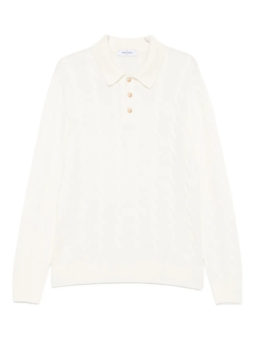 

Вязаный свитер с логотипом Gran Sasso, белый