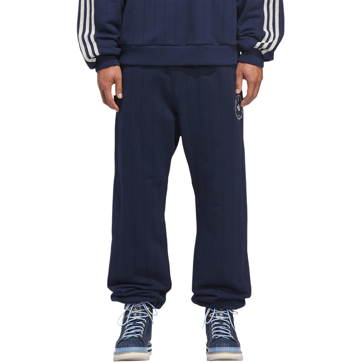 CLOT BY EDISON CHEN ADIBREAK PANT Вязаные спортивные штаны Unisex Adidas Originals, темно-синий — фото 4