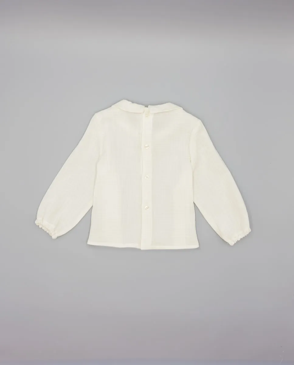 

Детская рубашка с французским воротником и пуговицами Fina Ejerique, белый