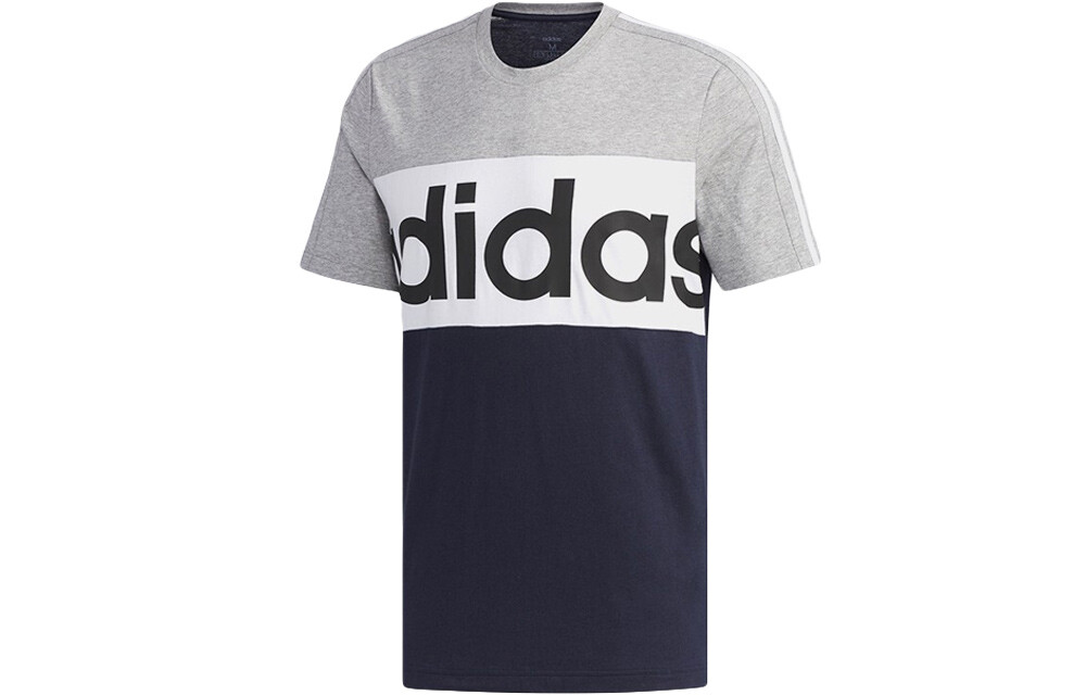 

Футболка мужская серая/синяя Adidas, серый/синий