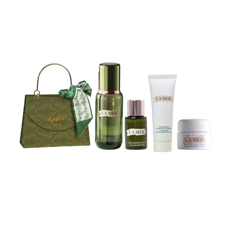 LA MER Набор сывороток Mori Style Box Essence для увлажнения и питания кожи, New Version Essence 150ml+Concentrated Serum 5ml+Classic Cream 7ml+La Mer Cleanser 30ml