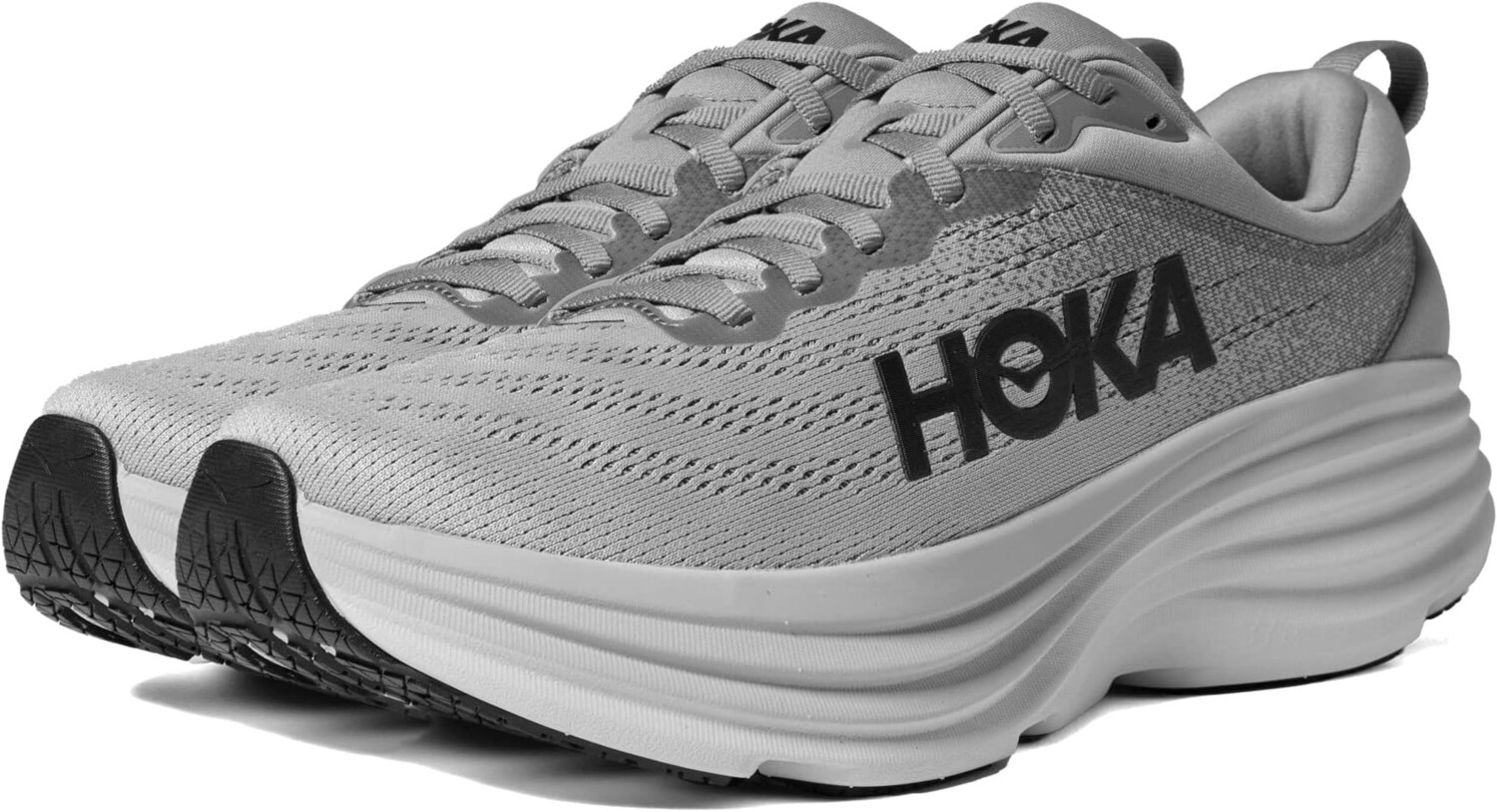 

Кроссовки Bondi 8 Hoka, цвет Sharkskin/Harbor Mist