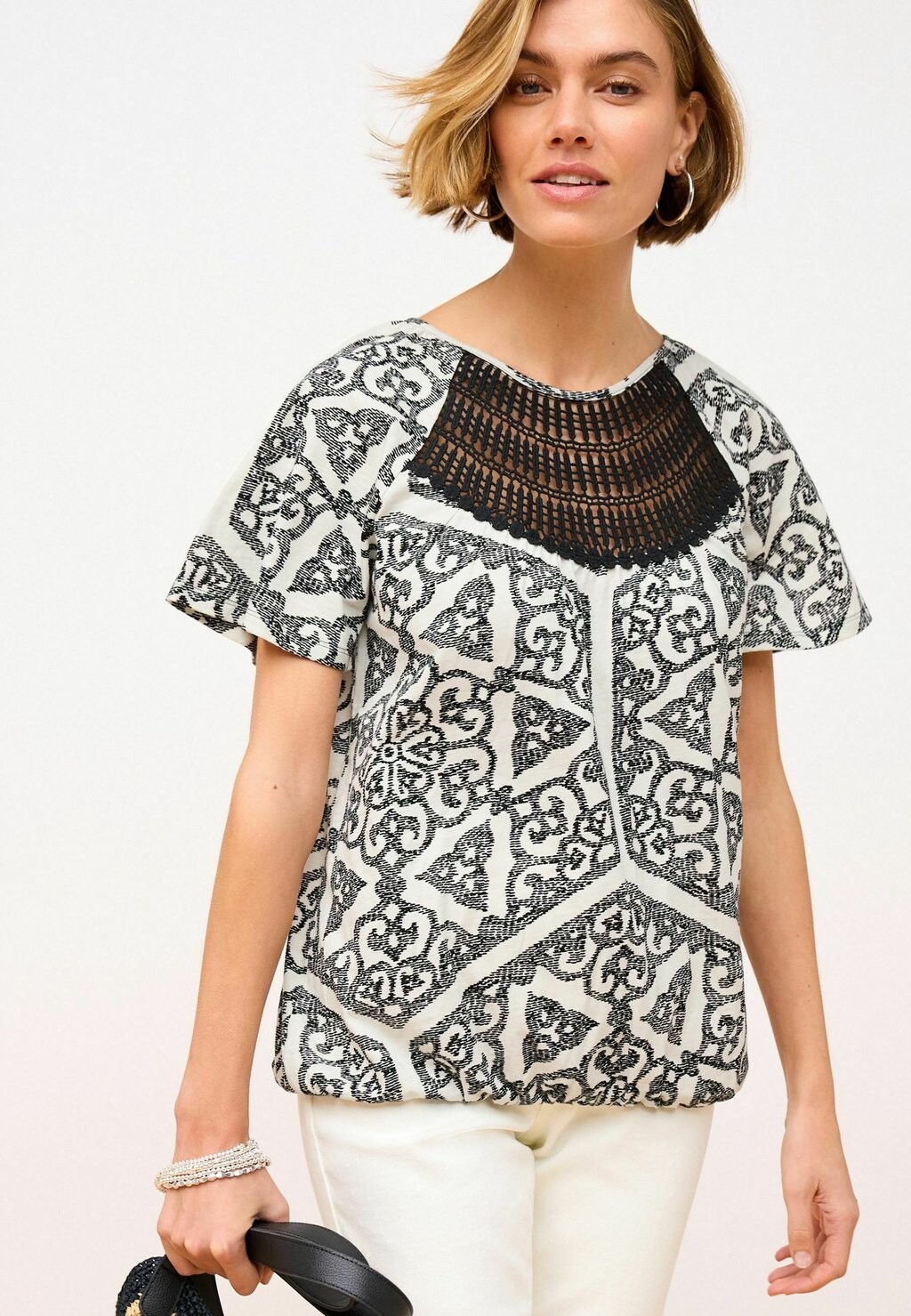 

Футболка с набивным рисунком Short Sleeve Bubblehem Next, черно-белая