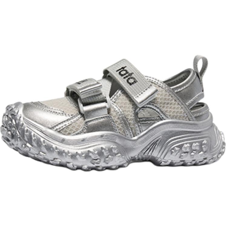 

Нескользящие, легкие, амортизирующие и дышащие, низкие детские кроссовки для повседневной носки TATA, серебряный