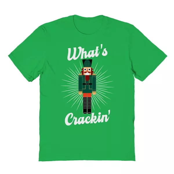 

Мужская рождественская футболка с принтом What Cracker Licensed Character, цвет irish green