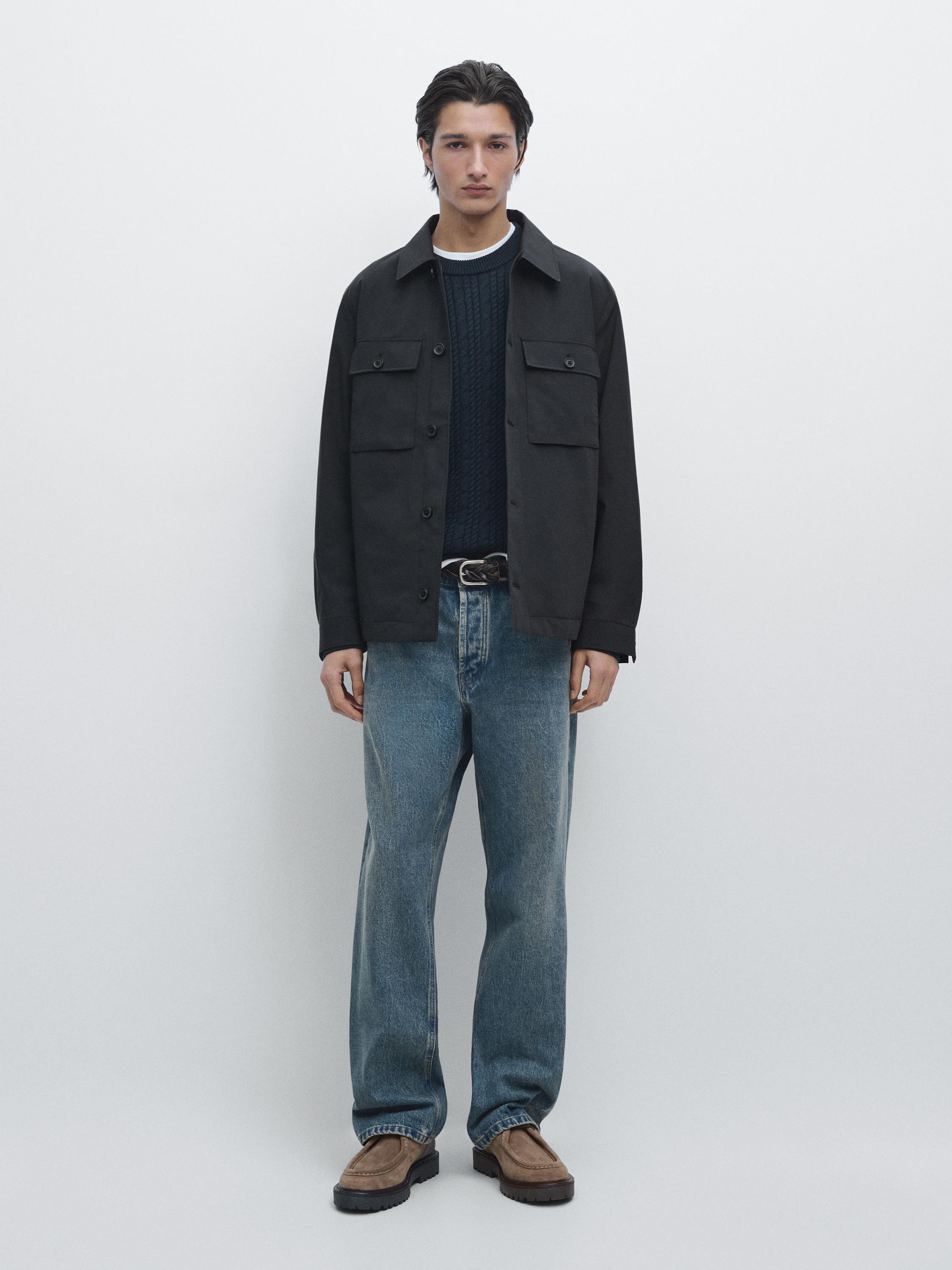 

Короткая куртка с акцентом на карманы Massimo Dutti, navy blue