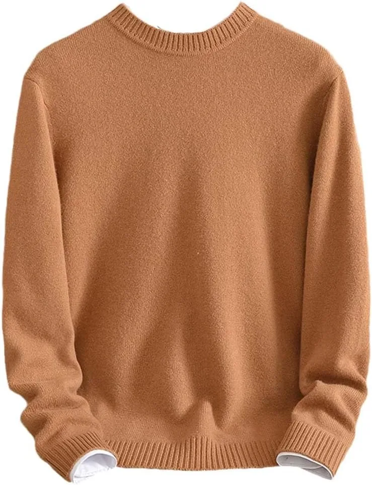 

Alloaone мужской свитер из кашемира с круглым вырезом и утолщенной вязкой