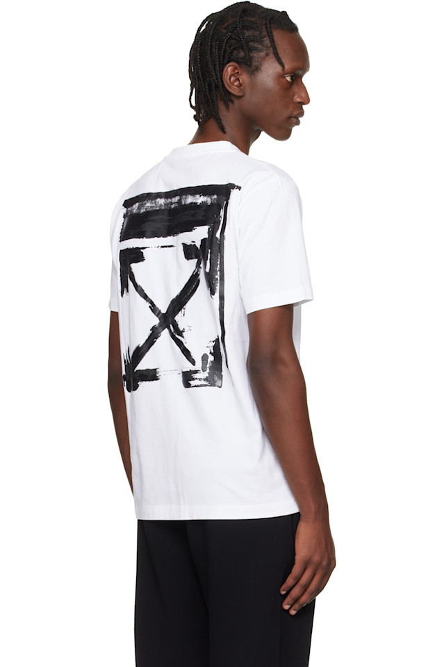 Off-White Футболка с логотипом в виде белой чернильной стрелки — фото 3