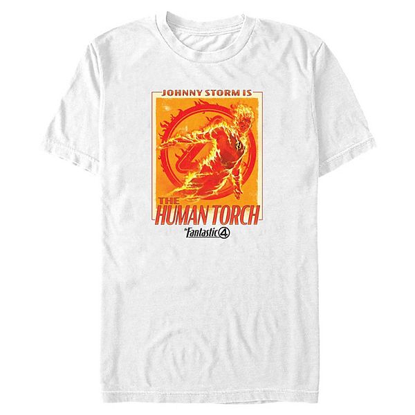 

Футболка с принтом "Человек-факел" Johnny Storm из "Фантастической четверки" Big & Tall Licensed Character