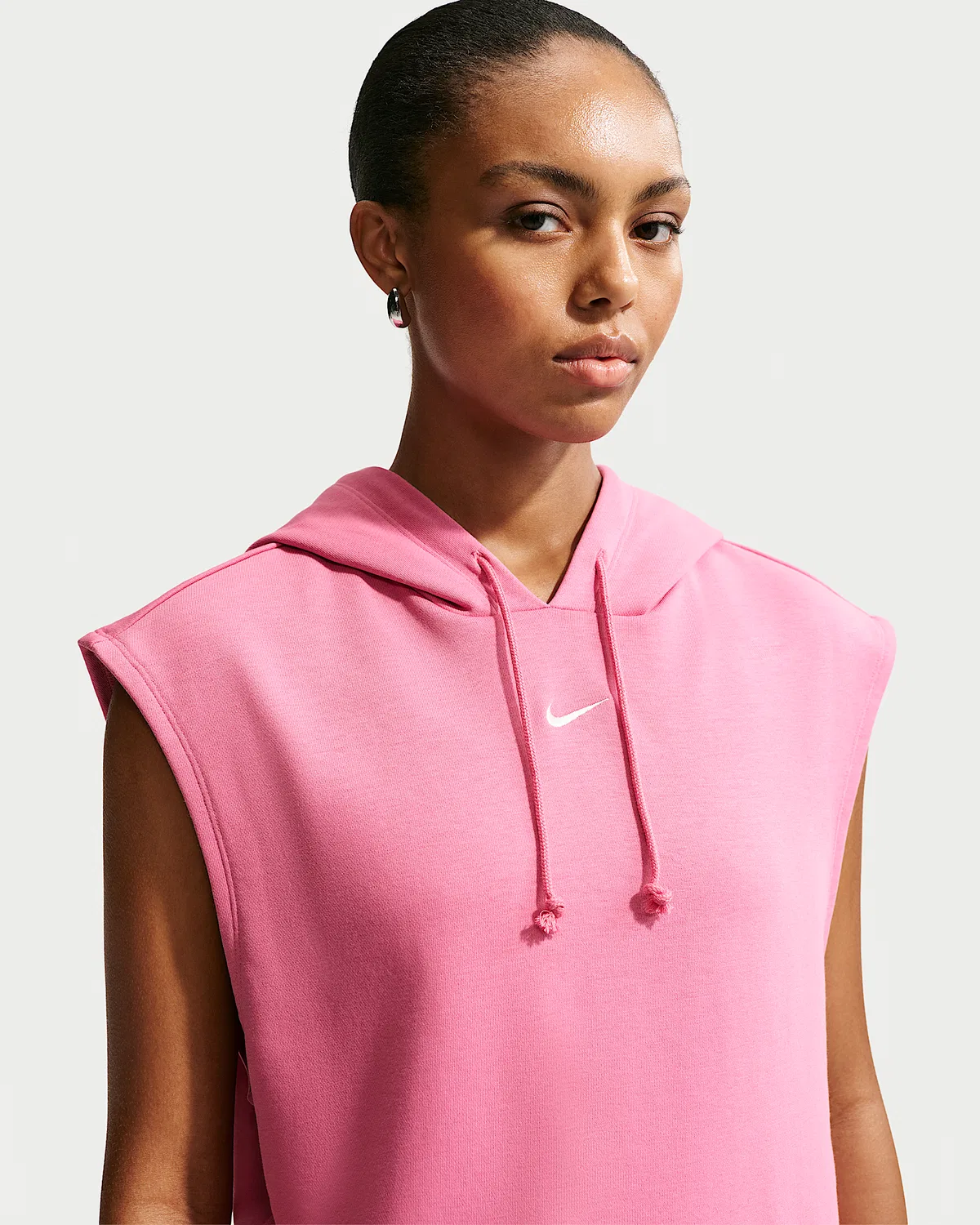 Женский топ без рукавов Nike Sportswear Phoenix Fleece, Peony/Sail