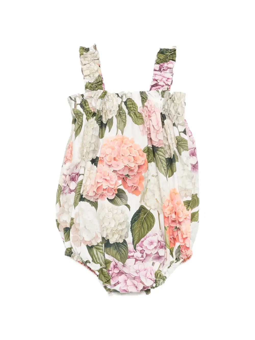 Боди с цветочным принтом и оборками Dolce & Gabbana Kids, белый — фото 2