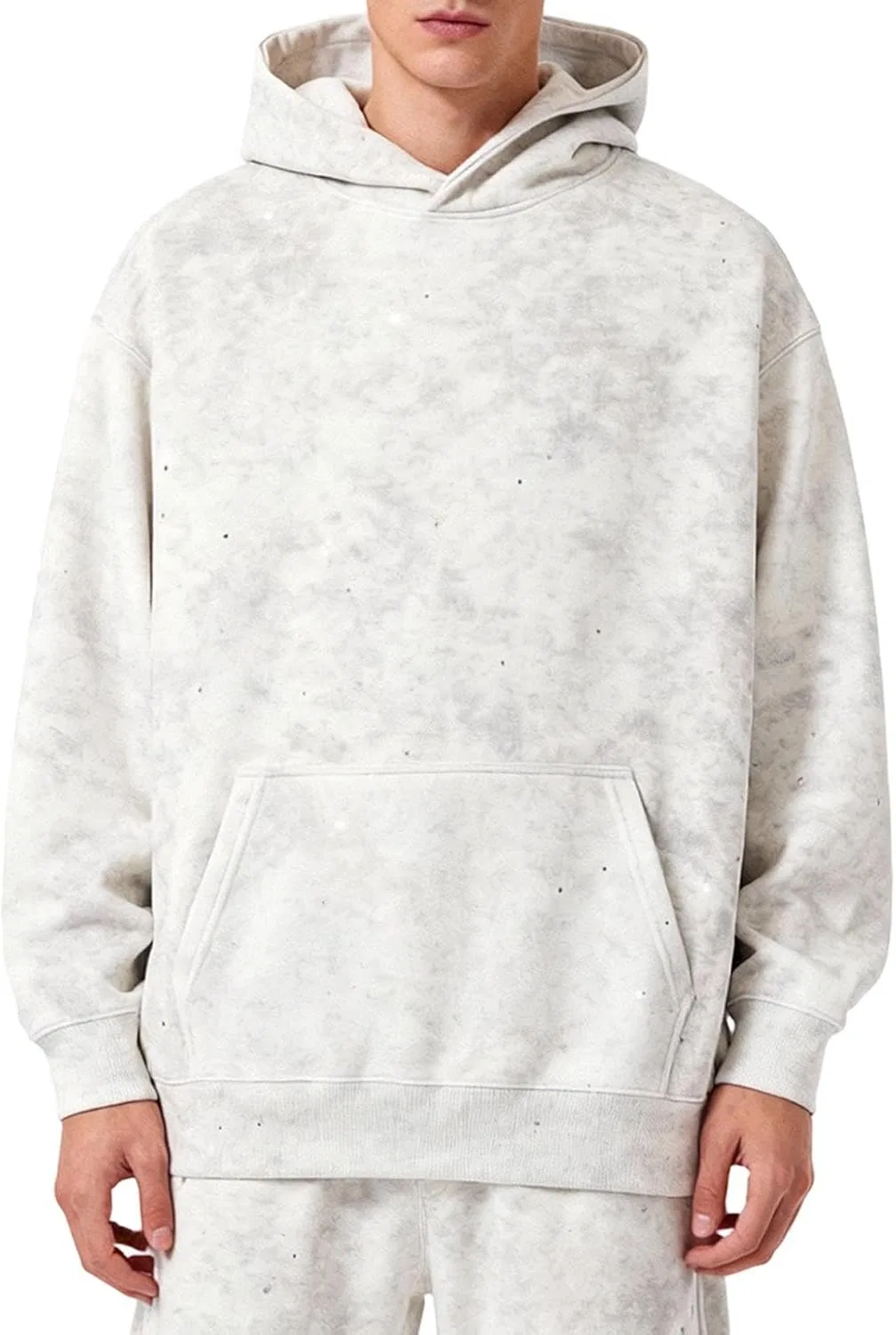 Толстовка с блестками, оверсайз, Generic, Light Gray