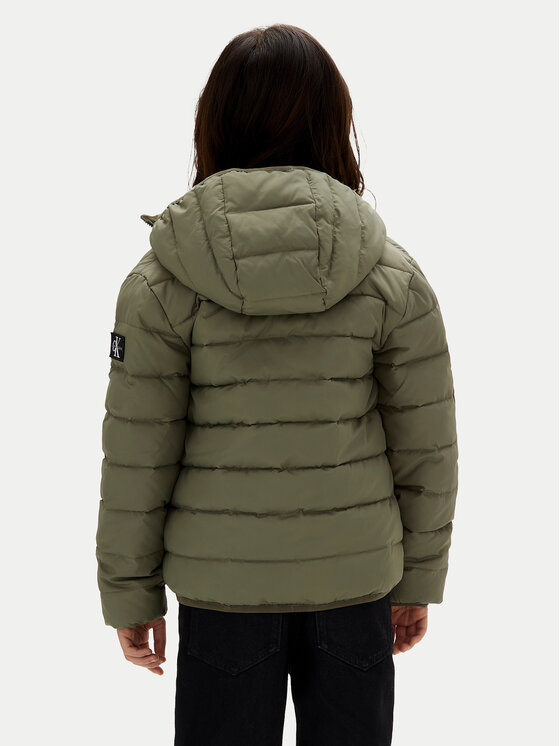 Зимняя куртка стандартного кроя Inst Logo IB0IB02174 M Calvin Klein Jeans, зеленый — фото 3