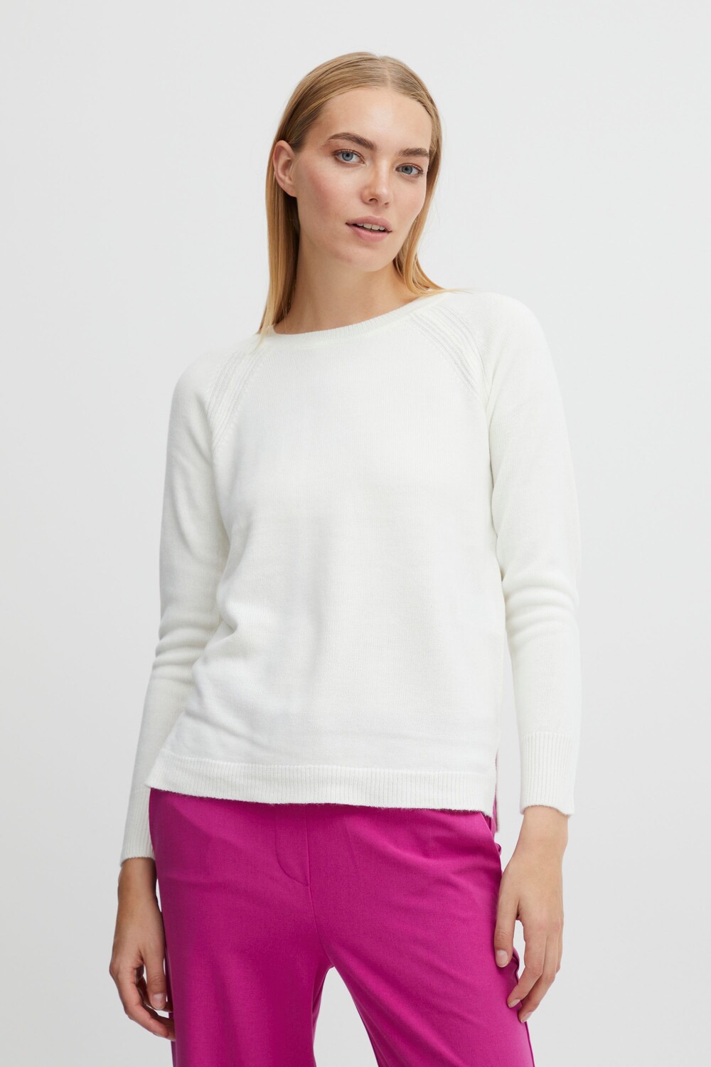 

Свитер b.young Strick BYMALEA SLIT JUMPER 3 20811905, белый