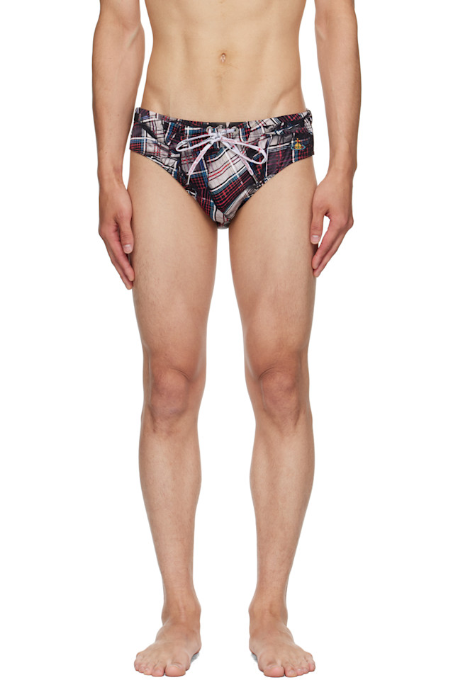 

Облегающие плавки в клетку Vivienne Westwood, мультиколор