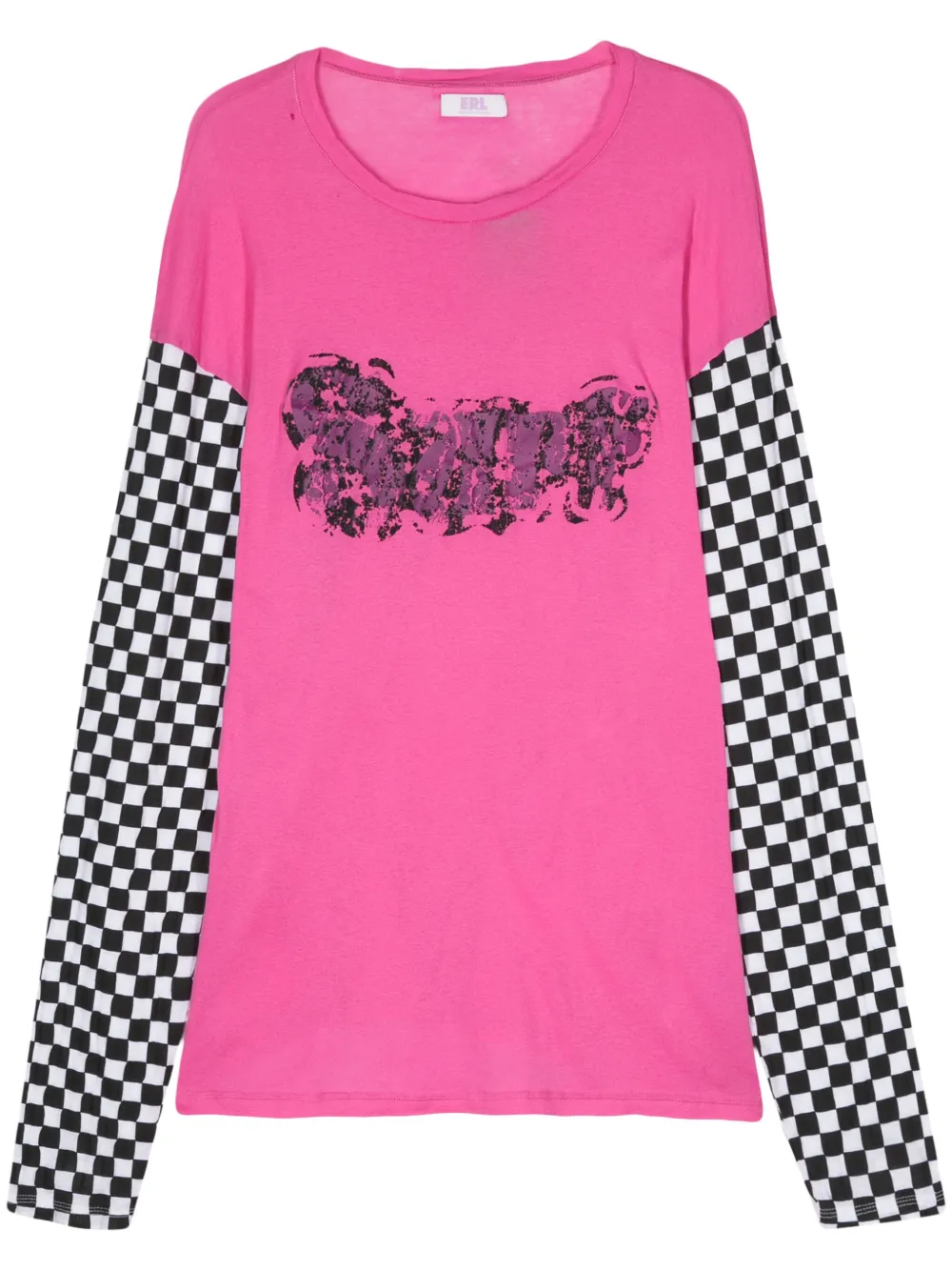 

Футболка с эффектом потертости Erl, розовый