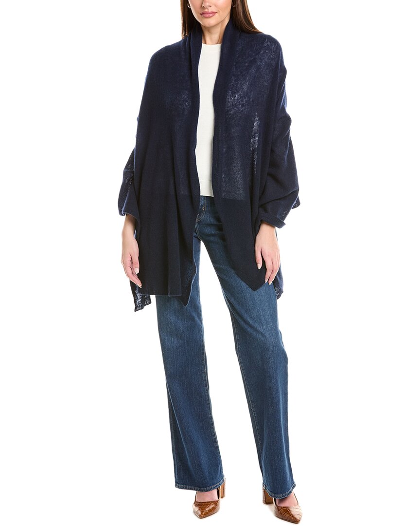 

Кашемировый шарф Louisa Perini Amicale Cashmere, темно-синий