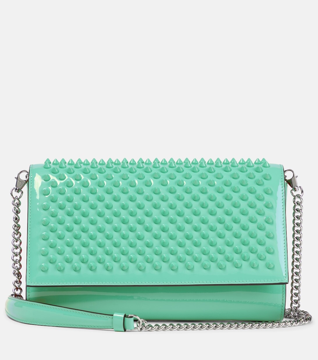 

Украшенный кожаный клатч Paloma Small Christian Louboutin, зеленый