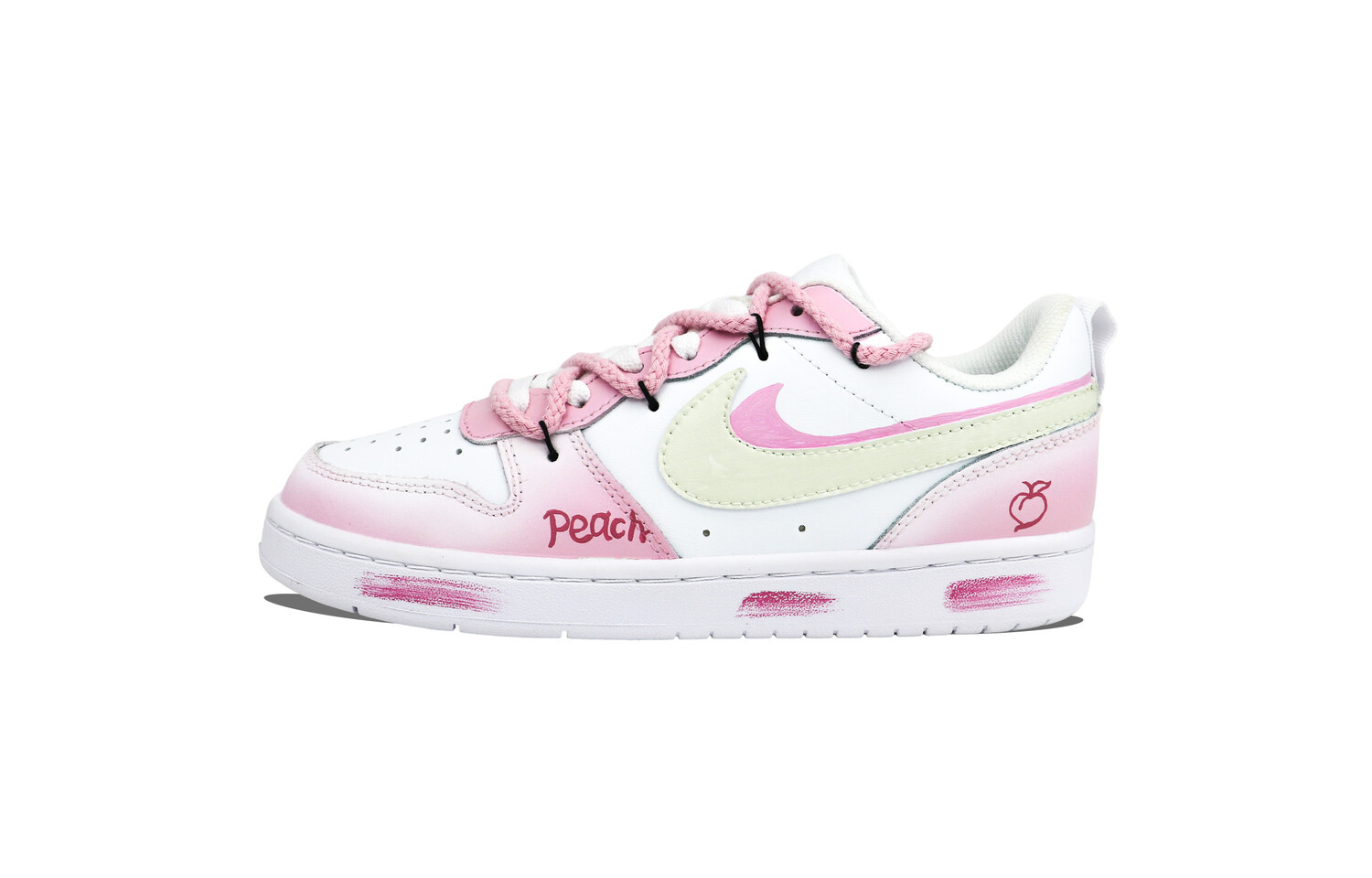 

Кроссовки Nike Court Borough Skateboard Shoes Women's Low-Top Pink White, Розовый, Кроссовки Nike Court Borough Skateboard Shoes Women's Low-Top Pink White
