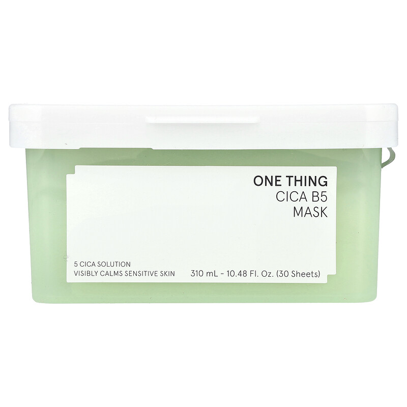 

One Thing, Cica B5 Beauty Mask, 30 шт., 310 мл (10,48 жидк. Унции)