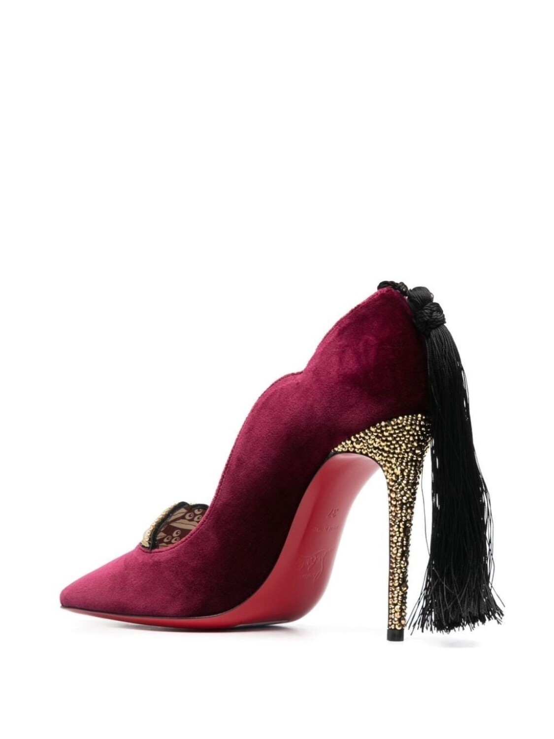Christian Louboutin туфли с кисточками, красный — фото 3