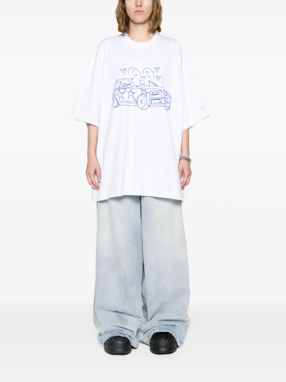 Джинсы Big Shape свободного кроя VETEMENTS, синий — фото 3