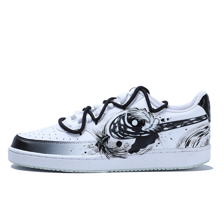 

Кроссовки Nike Court Vision 1 Skateboarding Shoes Men Low-top White, черный