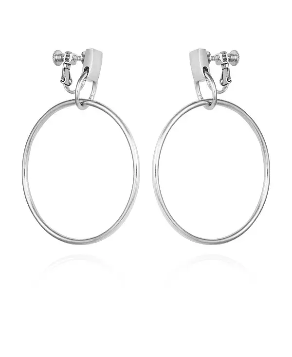 

Серьги-Кольца Clip-On Vince Camuto, silver-tone