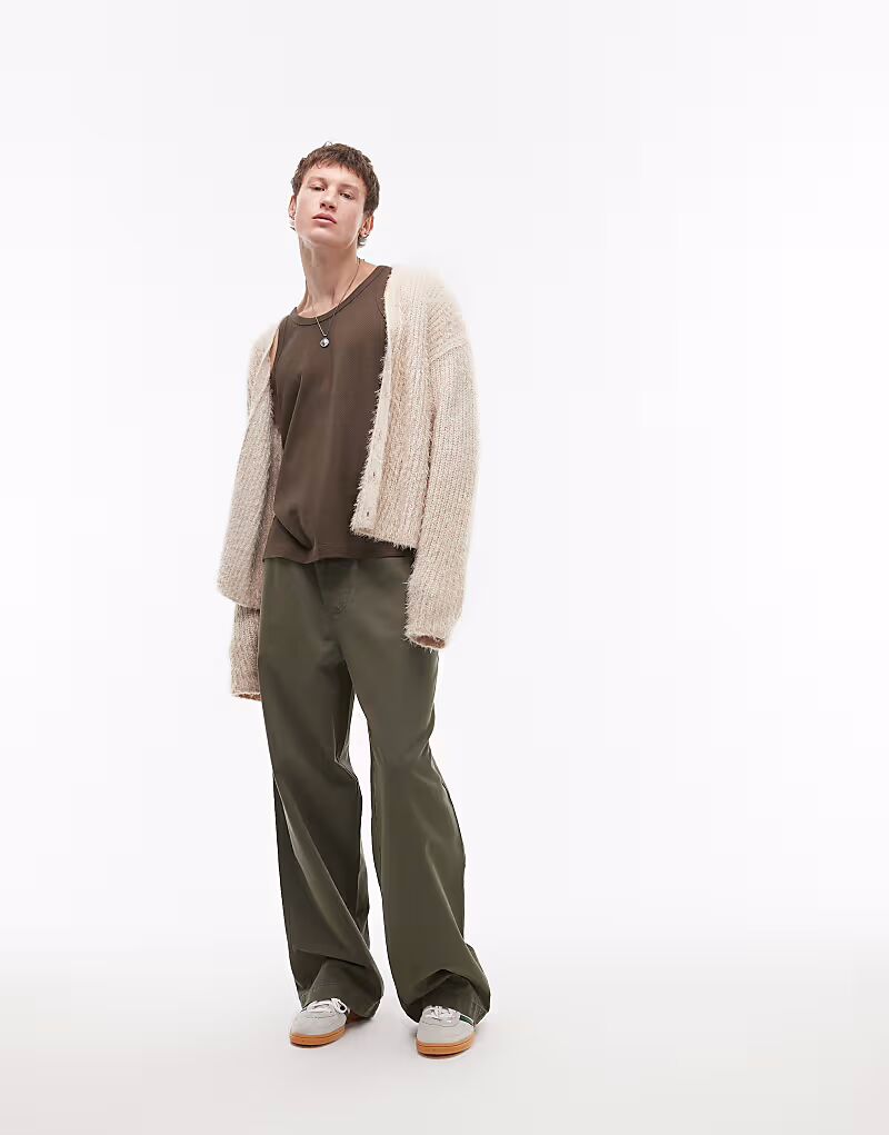 

Брюки-чиносы Topman мешковатого кроя из твила цвета хаки