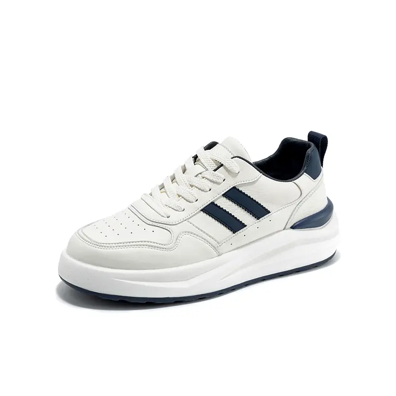 

KANGLONG Дышащие амортизирующие износостойкие легкие низкие скейтерские кроссовки с эффектом увеличения роста мужские бело-синие, цвет White Blue[Breathable]